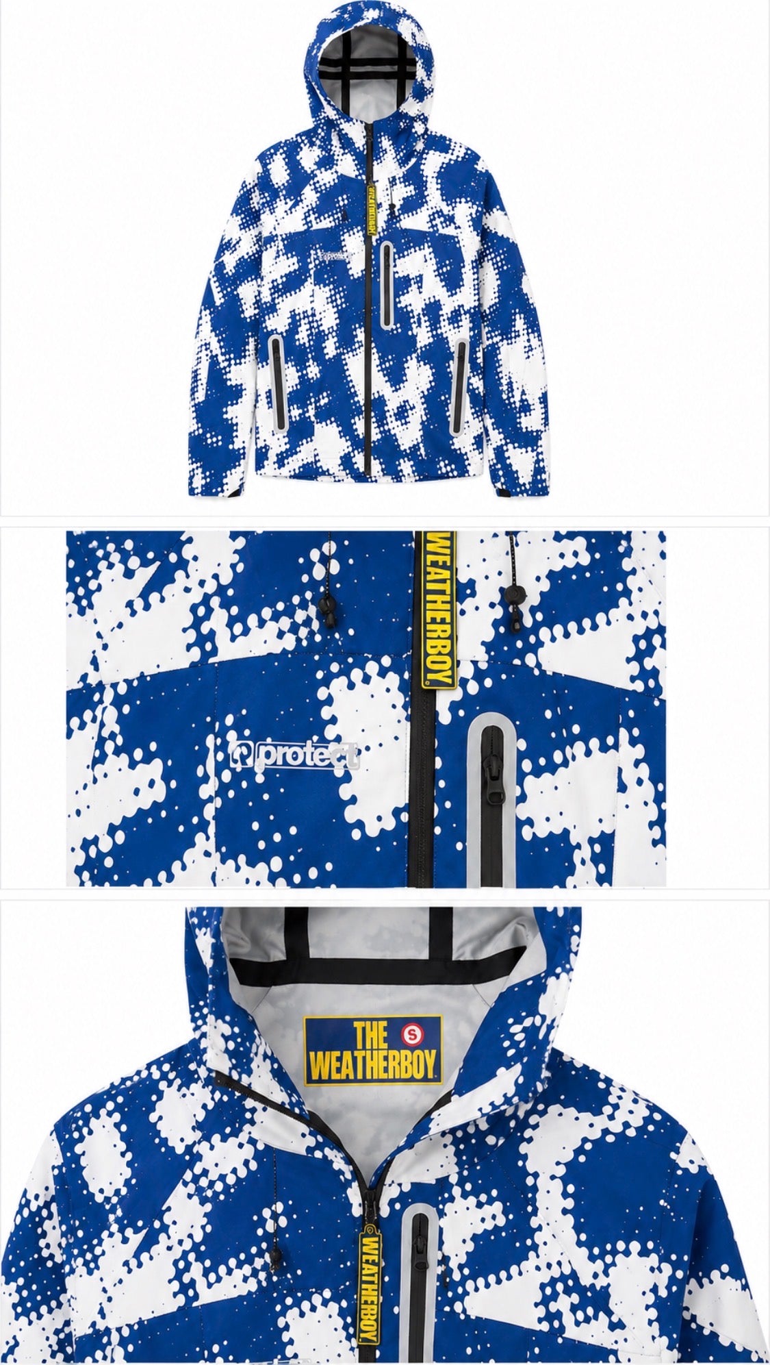 Protect Windbreaker Blue & White