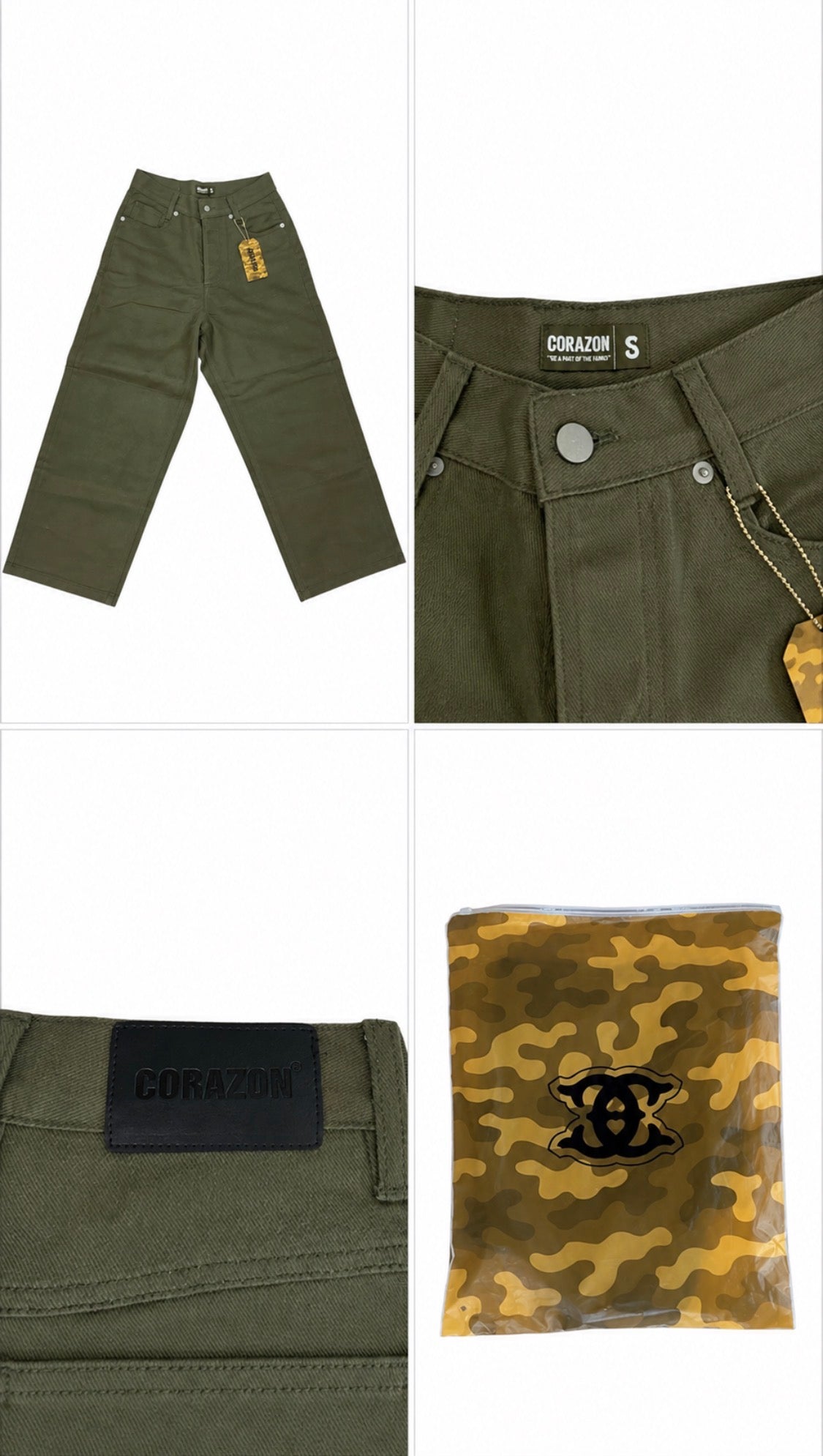 Corazon Denim Jeans Dark Green
