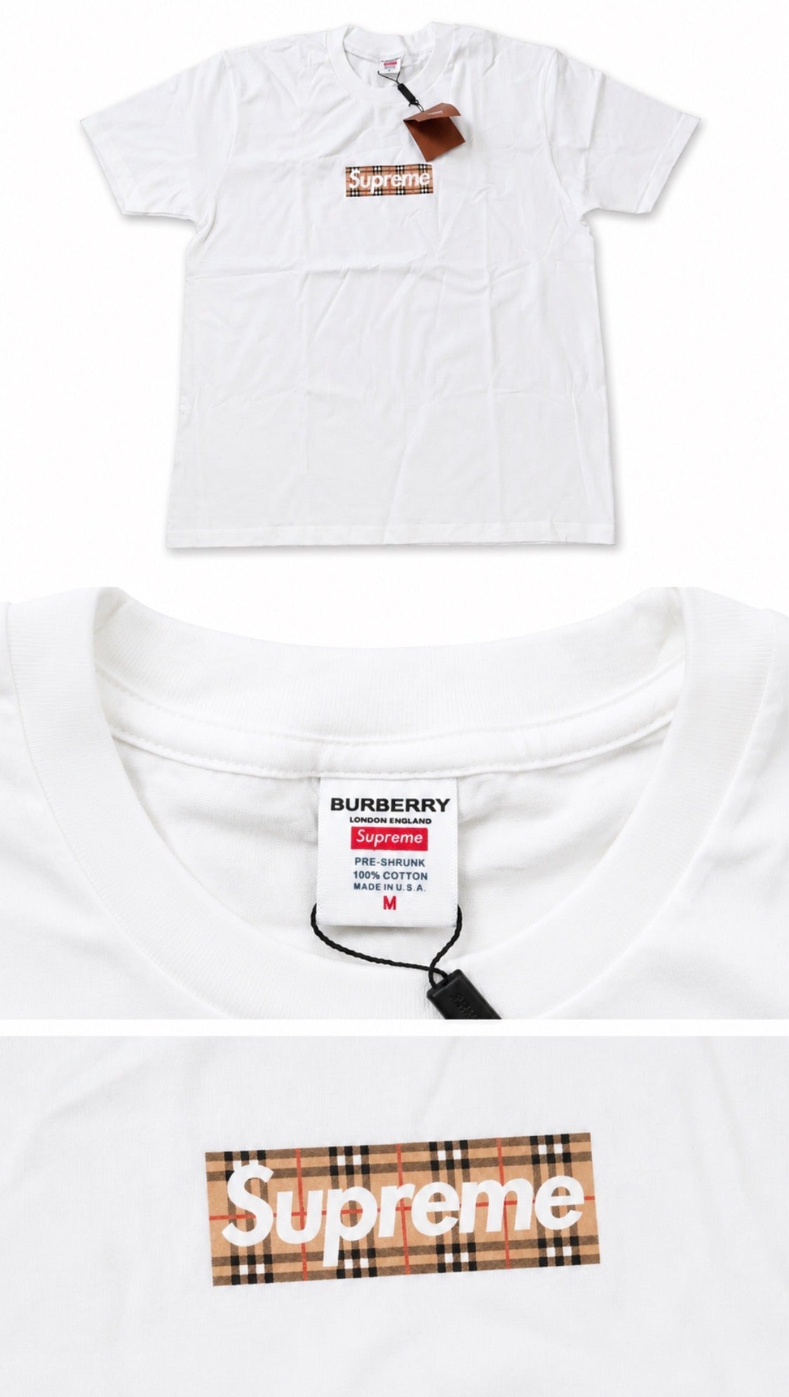 Supreme T-shirt Box Logo Burberry