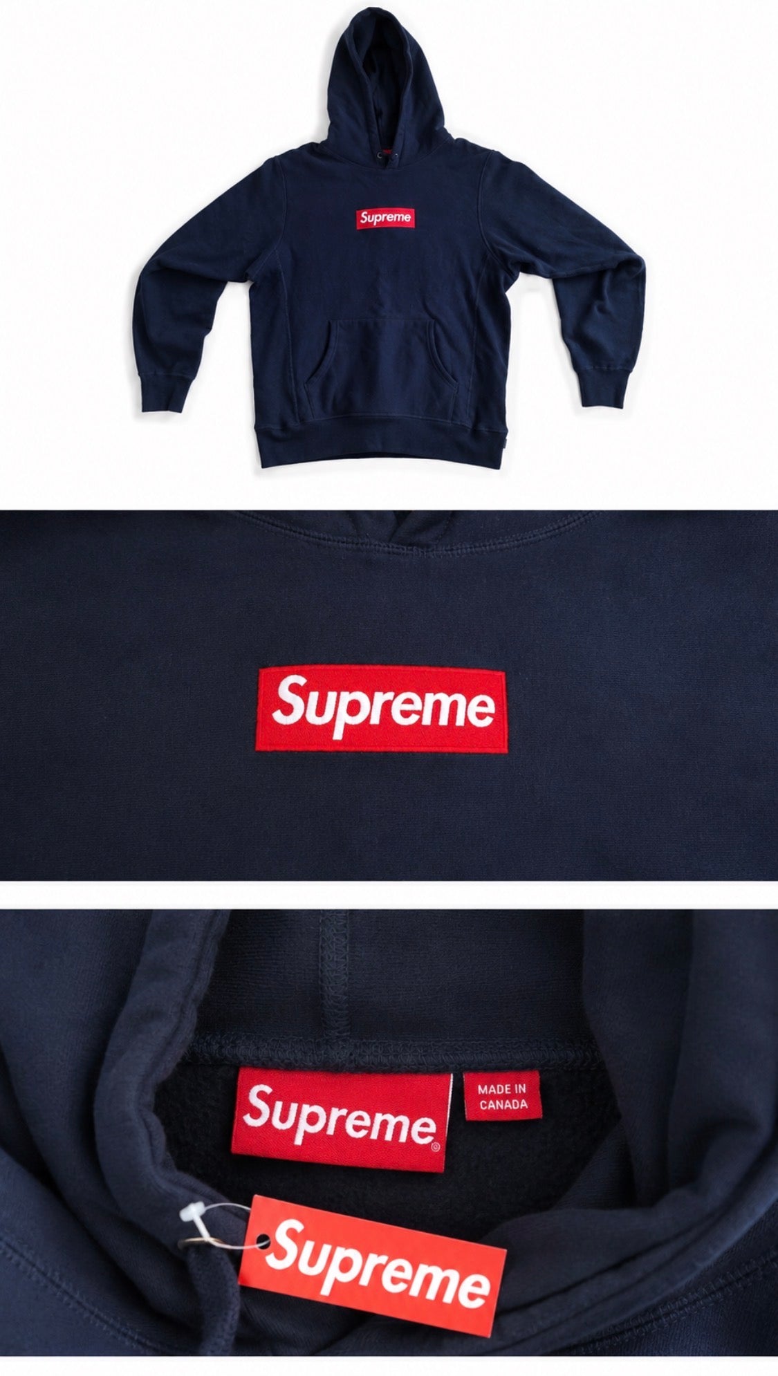 Supreme Boks Logo Hoodie Dark blue & Red