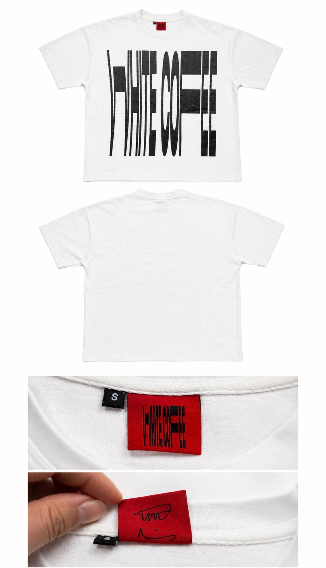White Coffee T-shirt White & Black