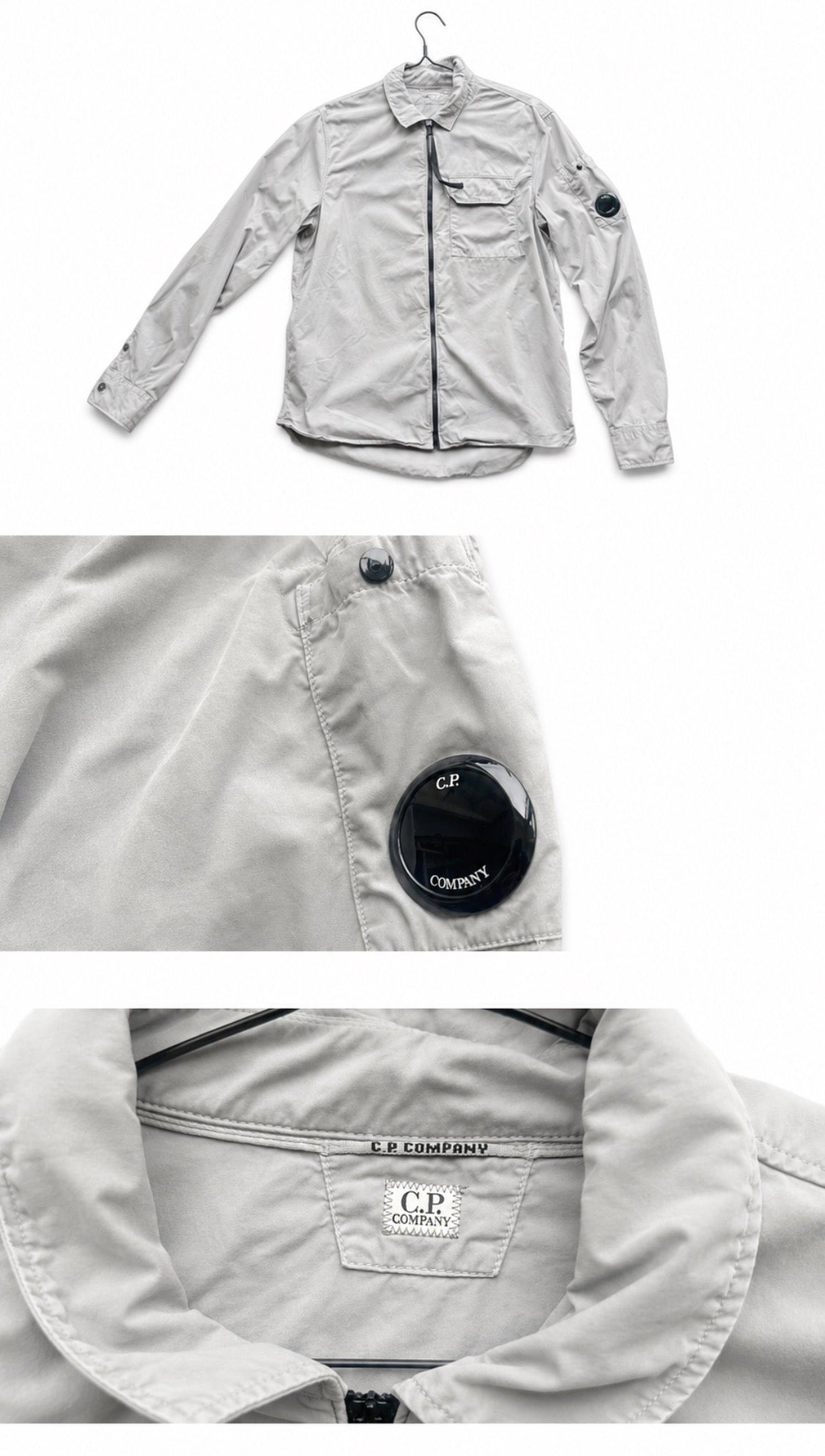 Cp Company Overshirt Light Grey